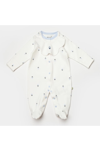 Biorganic Love Floral Yenidoğan Bebek Tulum 60791 Ekru