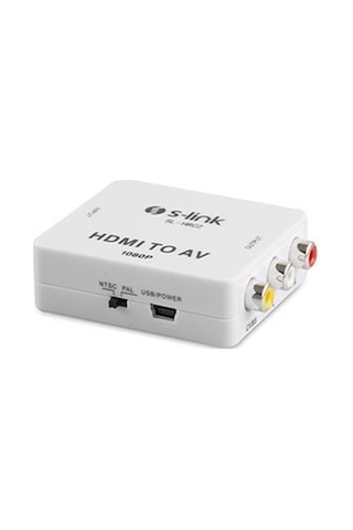 S Link Sl Hrc2 Hdmı To Av Rca 1080P Mini Dönüştürücü