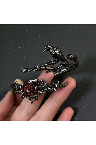 Dükkan Design Love And Deep Space Black Crow Bilekilk Antrasit