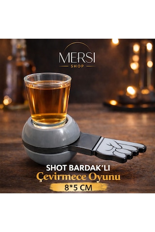 Shot Bardaklı Çevirmece Oyunu Parti İçki Oyunu Shot Bardağı Eğlenceli Masa Oyunu