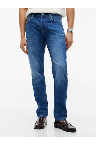 Tommy Hilfiger Mw0mw42316 Slim Bleecker Jax Erkek Denim Pantolon Mavi