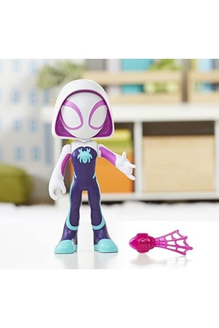 Spidey And His Amazing Süper Büyük 22,5 Cm Ghost-spider Aksiyon Figürü, 3 Yaşından Büyük Erkek Ve Kız Çocukları İçin Süper Kahraman Oyuncağı