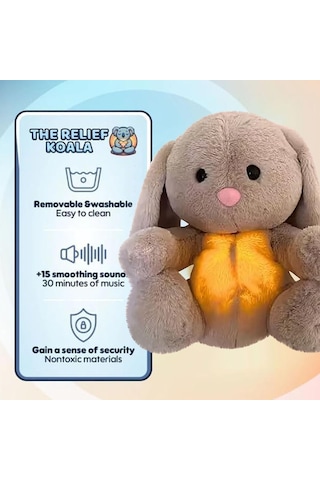 Peluş Hayvan Rahatlatıcı Bebek Tavşan Nefes Alan Uyku Oyuncağı Diğer