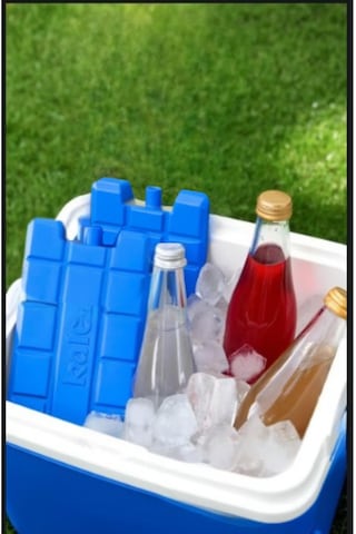 Buzluk Termos Set-20 Lt Kumaş Buzluk Termos 1029 Cooler Box +2 Adet K-250 Buz Aküsü Kırmızı - Pembe