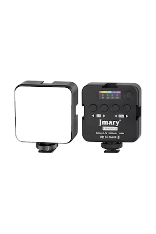 Jmary Fm-69rgb Rgb Led Telefon-kamera Üstü Pilli Aydınlatma Işığı Siyah
