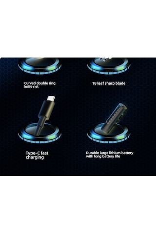 Mini Elektrikli Tıraş Makinesi, Şarjlı, Su Geçirmez, Taşınabilir Gri