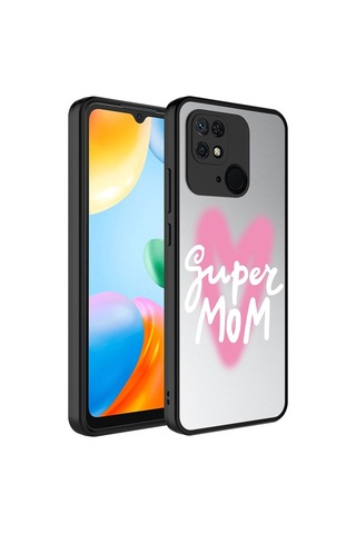 Xiaomi Redmi 10c Kılıf Aynalı Desenli Kamera Korumalı Parlak Zore Mirror Kılıf