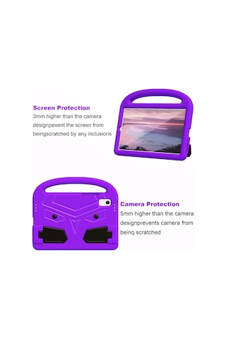 Butu Lenovo Uyumlu Tab M9 Sparrow Stil Eva Kılıf Taşınabilir Saplı Katlanabilir Kickstand Tablet Koruyucu Kılıf