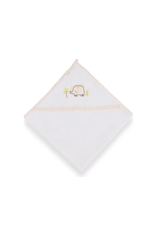 Bebitof Ekoseli Fil Bebek Havlusu 87x90 Cm 40028