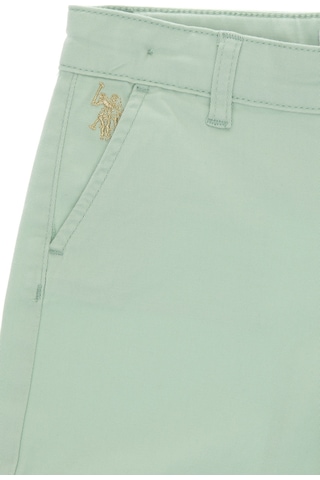 U.S. Polo Assn. Kız Çocuk Su Yeşili Cepli Dokuma Şort 50309143-VR048