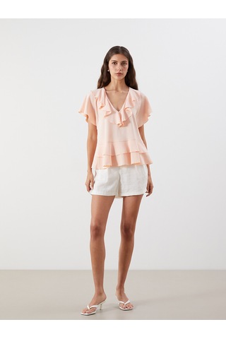 Lcw Vision Ekru Loose Fit Modal Karışımlı Kadın Şort