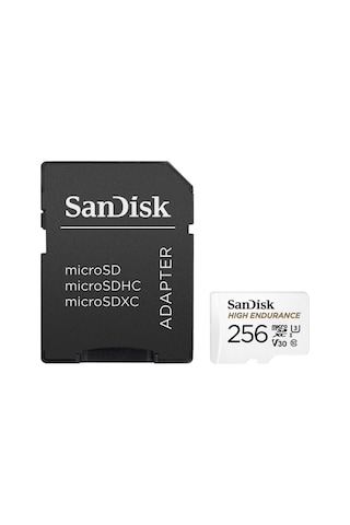 SanDisk High Endurance SDSQQNR-256G-GN6IA 256GB microSDXC Class 10 V30 Adaptörlü Hafıza Kartı