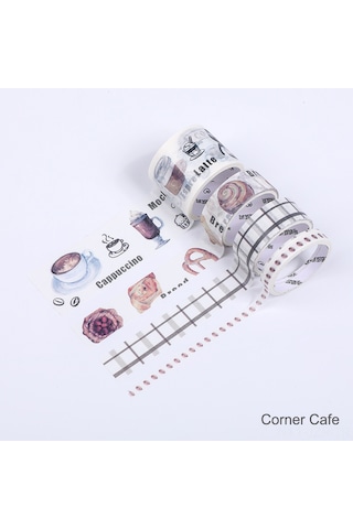 Geeroyoo 4 Rulo Dekoratif Washi Bant Seti - 30mm, 15mm, 5mm Genişlik - Dıy, Scrapbooking, Günlük Süsleme İçin Renkli Yapışkanlı Bantlar