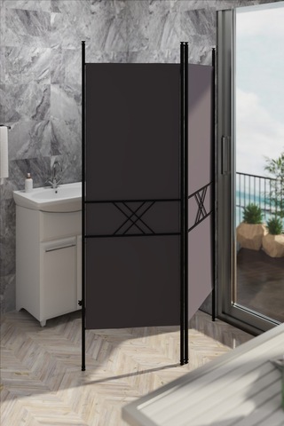 Retodesign 2 Kanatlı Paravan 1442 Siyah
