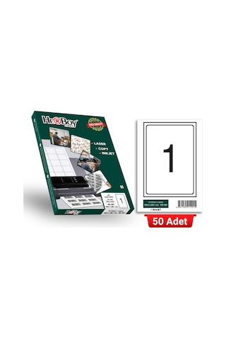 Herboy Hb-1001 199,6 X 289,1 Mm A4 Baskılı Laser Etiket 50 Adet