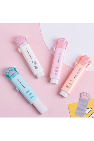 Pati Silgi Pvc Kırtasiye Hediyelik Gift Kedi Pençe Turuncu Kurşu
