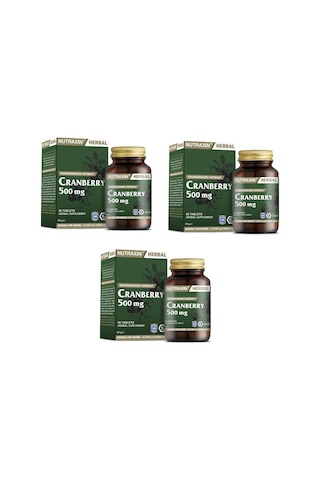 Nutraxin Cranberry 500 Mg 60 Tablet 3 Adet 21