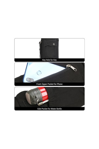 Ranyeek Kanvas Matara Taşıma Çantası - Çok Amaçlı Yoga Aletleri Çantası 69 16 16cm, 300g Siyah