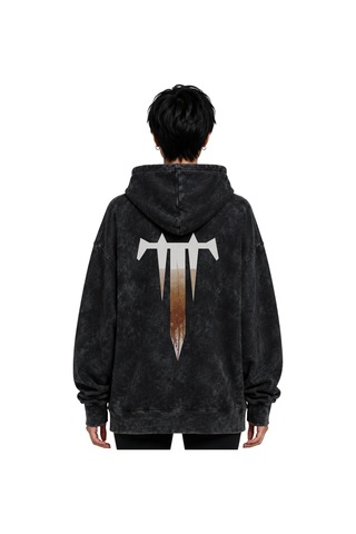 Sevbano Trivium Rock Metal Müzik Grubu Baskılı Unisex Oversize Yıkamalı H Siyah