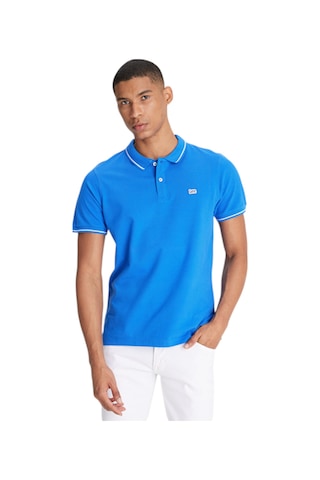 Lee Cooper Regular Fit Normal Kesim %100 Pamuk Polo Yaka Mavi Tişört Ferrıs