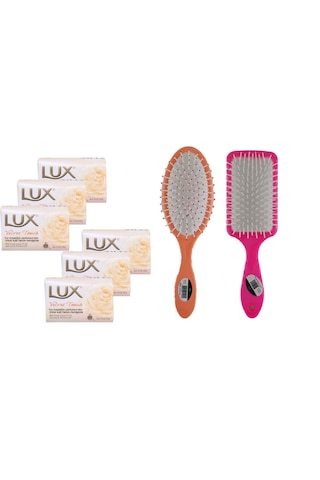 Lux Lüx Sabun 80gr Velvet Touch 6 Adet Saç Fön Fırçası Tarak 1+1