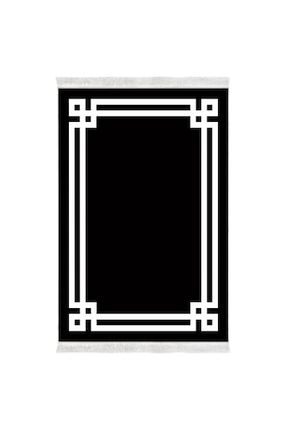 Eko Trend Djt Banyo Paspası Yıkanabilir Kaymaz Taban 1669 Modern Siyah