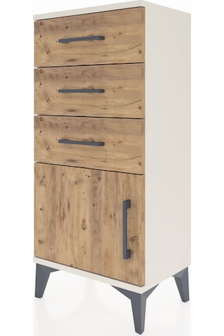 Arges Komodin 3 Çekmeceli Tek Kapaklı 44x30x96 Aytaşı-çam Aytaşı