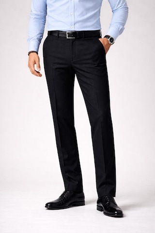 Classics Men Caserta Klasik Fit Likralı Erkek Kanvas Pantolon - 7516 Siyah
