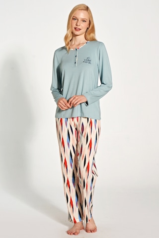 Pijadore 1781 Uzun Kol Kadın Pijama Takımı Mavi