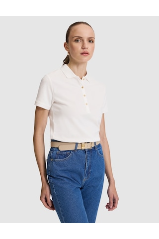 Pierre Cardin Kadın Beyaz Tişört Basic 50325456-vr013