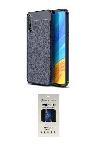 Cep Huawei Uyumlu P Smart S Kılıf Doruk Klasik Özel Seri İkili Koruma Seti Najmaddin Kırmızı