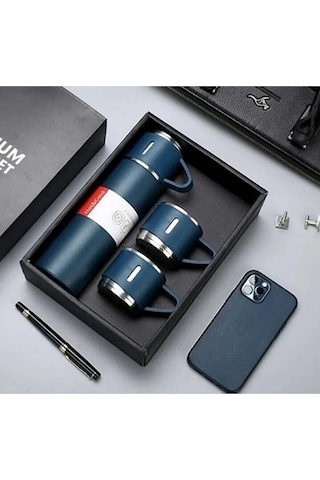 Vacuum Flask Set Üç Bardaklı Termos Seti