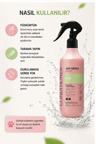 Artero Mix Kıtık Açıcı Durulamasız Köpek Ve Kedi Spreyi 300 Ml