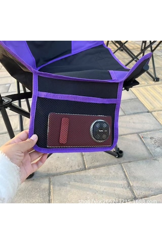 Açık Hava Kamp Sandalyesi Su Geçirmez Taşınabilir Katlanır Ay Sandalyesi Mavi