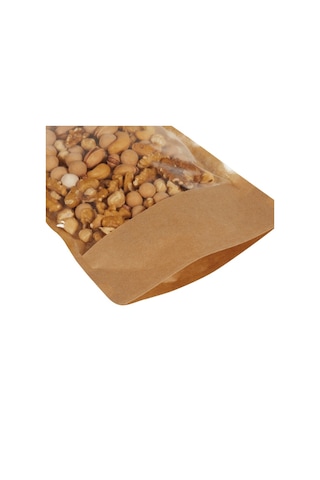 Packanya Kraft Geniş Pencereli Doypack 100'lü 20 x 30 + 5 CM