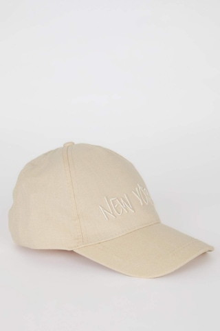 DeFacto Kız Çocuk Nakışlı Keten Karışımlı Cap Şapka D8425A825SMBG286