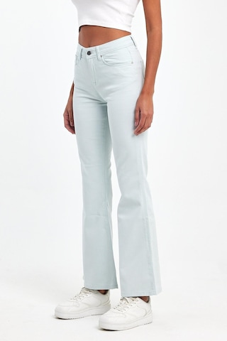 Explode - Kadın Buz Mavi Likralı 5 Cep Flare Pantolon-buz Mavi Buz Mavi