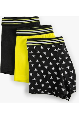 Koton 3'Lü Boxer Seti Baskılı Çok Renkli Siyah 4Slm90048Mk 4Slm90048Mk999