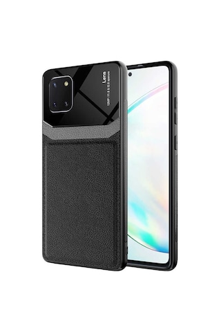 Samsung Galaxy Uyumlu Note 10 Lite Kilif Lens Deri Görünümlü Tpu Kapak 499700010