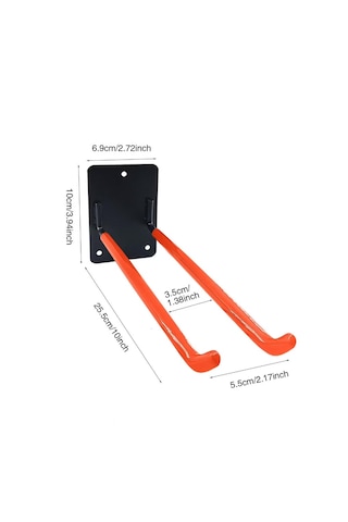 Microcase Çok Amaçlı Pvc Kaplamalı Kaymaz Metal Askılık Ağır Yük Askısı Depo Garaj Bahçe - Al5915 3 Adet Siyah