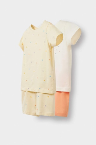 DeFacto Kız Bebek 4'lü Pijama Takımı Yıldız Desenli Kısa Kollu Penye Üst Beli Lastikli Şort -  E1555A525HSOG189