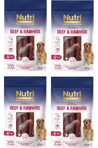 Nutri Canin Rawhide Sığır Etli Köpek Ödülü 80 Gr. X 4 Adet Nutri Canin Rawhide Sığır Etli Köpek Ödülü 80 Gr. X 4 Adet