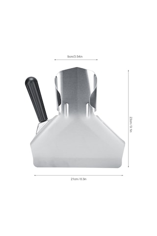 Hangfox Stainless Steel French Fries Shovel: Açık Ağızlı, Anti-skayak Kollu, Taze Yiyecekler İçin Dayanıklı Ve Temizlenmesi Kolay Ticari Kullanim