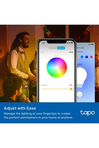 Tapo L530e 2-pack , 8.7 W, 2.4 Ghz, 16.000.000 Renk Tonu, E27 Duy, Amazon Alexa Ve Google Home İle Çalışır, Rengi Değiştirilebilir, Hub Gerekmez, Çok Renkli Akıllı Wi-fi Ampulü Sku: Smg8690010160430 Açık Kahverengi