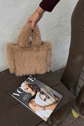 La'Graccio Paris Lagraccio Paris Kadın Havanna Peluş El Ve Çapraz Çanta Peluş Vizon