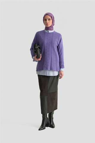 Armine Desenli Kazak 25kd7009 Lila Lila