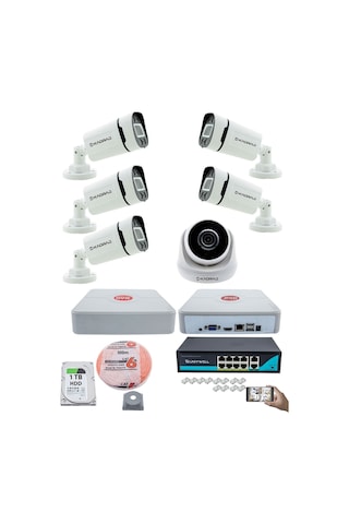Ip Güvenlik Kamera Seti - 1 İç Mekan , 5 Dış Mekan Kdj-1ın5out-v2