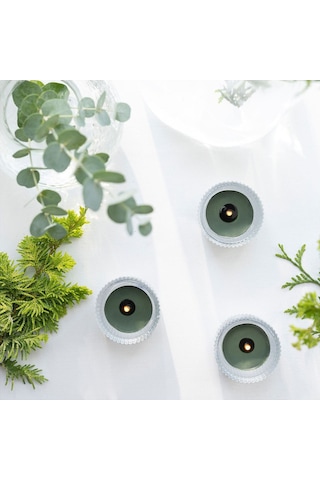 Kokulu Tealight Mum, Koyu Yeşil, 3.5 Saat, 30 Adet, Çam Ve Yosunun Acı Kahverengi