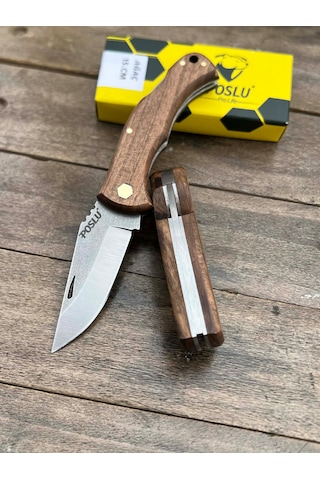El Yapımı Kamp Çakı Outdoor Kamp Çakı Kahverengi