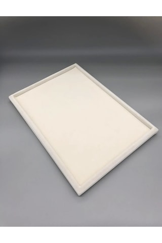 Sertex Kumaşı Krem Renk Takı Servis Kutu Tabla Çok Renkli